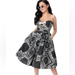 NWT Unique Vintage Bandana Swing Dress